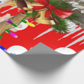 Vrolijk Kerst Wrapping Paper Elf Cadeaupapier (Hoek)