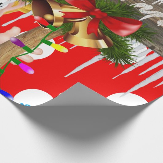 Vrolijk Kerst Wrapping Paper Elf Cadeaupapier (Hoek)