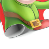 Vrolijk Kerst Wrapping Paper Elf Cadeaupapier (Rol Hoek)