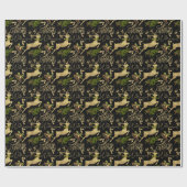 Vrolijk Kerst Wrapping Papier Elegant Rendier (Vlak)