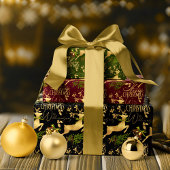 Vrolijk Kerst Wrapping Papier Elegant Rendier Inpakpapier Vel