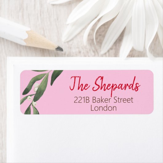 Vrolijk kerstadres etiket (Insitu)