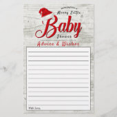 Vrolijk kerstadvies met Baby shower en wensen (Voorkant)