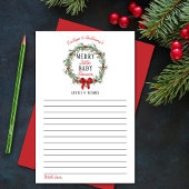 Vrolijk kerstadvies met Baby shower en wensen