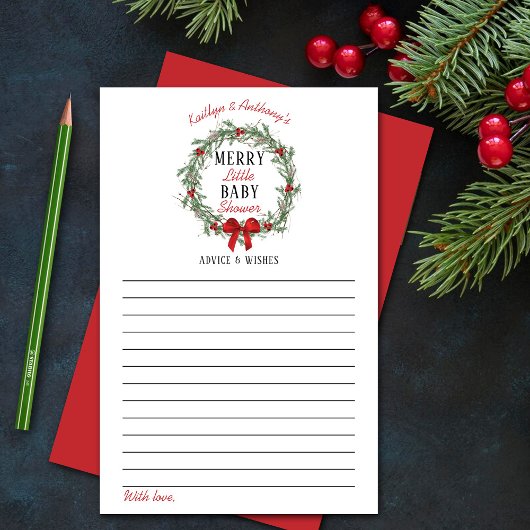 Vrolijk kerstadvies met Baby shower en wensen