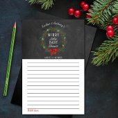 Vrolijk kerstadvies met Baby shower en wensen