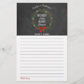 Vrolijk kerstadvies met Baby shower en wensen (Voorkant)