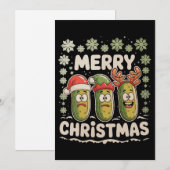 Vrolijk kerstaugurk minnaar kerstverlichting lelij feestdagenkaart (Voorkant / Achterkant)