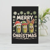 Vrolijk kerstaugurk minnaar kerstverlichting lelij feestdagenkaart (Staand voorkant)