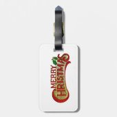 Vrolijk kerstBagagelabel Bagagelabel (Achterkant verticaal)