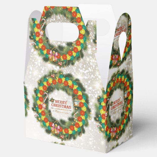 Vrolijk kerstbal 1 bedankdoosjes (Geopend)