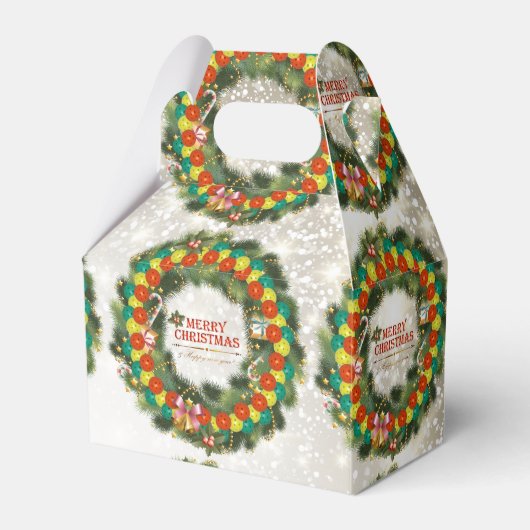 Vrolijk kerstbal 1 bedankdoosjes (Voorkant Zijde)