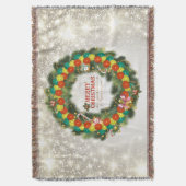 Vrolijk kerstbal 1 deken (Voorkant Verticaal)