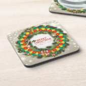 Vrolijk kerstbal 1 drankjes onderzetter (Linkerzijde)