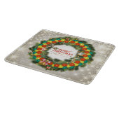 Vrolijk kerstbal 1 glazen snijplank (Hoek)