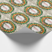 Vrolijk kerstbal 1-omslagpapier cadeaupapier (Hoek)