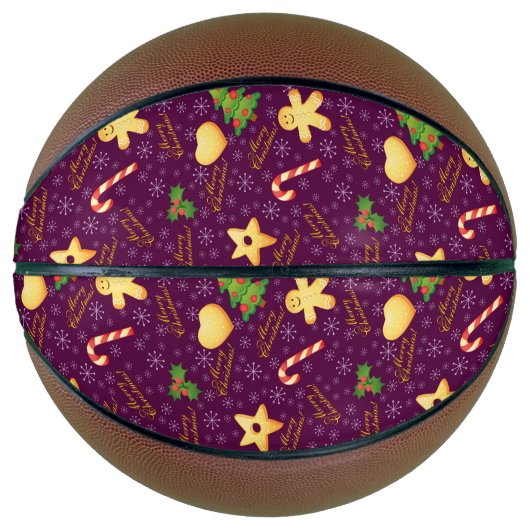 Vrolijk kerstbal basketbal (Voorkant)
