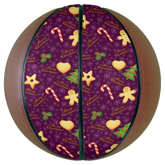 Vrolijk kerstbal basketbal (Verticaal)