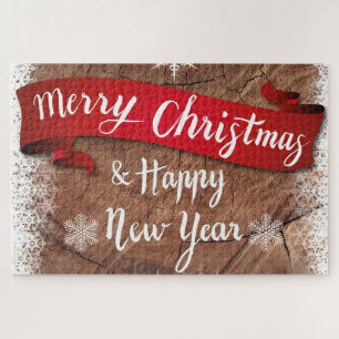 Vrolijk kerstbal puzzel legpuzzel