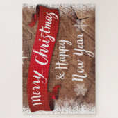 Vrolijk kerstbal puzzel legpuzzel (Verticaal)