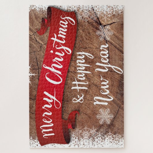 Vrolijk kerstbal puzzel legpuzzel (Verticaal)