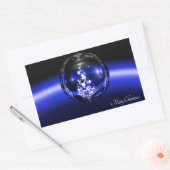 Vrolijk kerstbal rechthoekige sticker (Envelop)