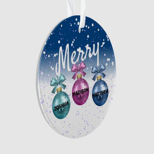 Vrolijk kerstballen ornament (voorkant)