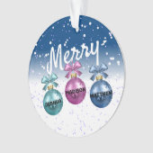 Vrolijk kerstballen ornament (voorkant)