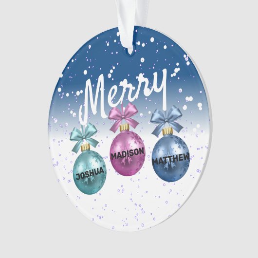 Vrolijk kerstballen ornament (voorkant)