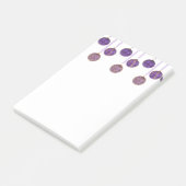 Vrolijk kerstballen Paarse gouden Ornamenten Post-it® Notes (Schuin)