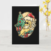 Vrolijk kerstbanaan kaart (Gele Bloem)