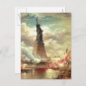 Vrolijk kerstbeeld van de vrijheid feestdagenkaart (Voorkant / Achterkant)