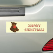 Vrolijk kerstBeer Bumpersticker (Op auto)