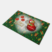 Vrolijk kerstBeer Deurmat (Schuin)