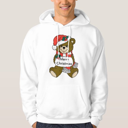 Vrolijk kerstBeer Hoodie (Voorkant)