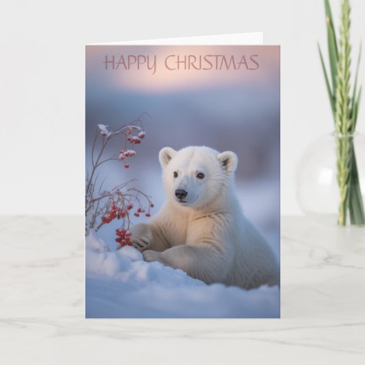 Vrolijk kerstBeer Kaart (Voorkant)