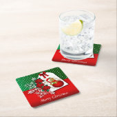 Vrolijk kerstBeer Kartonnen Onderzetters (Insitu)