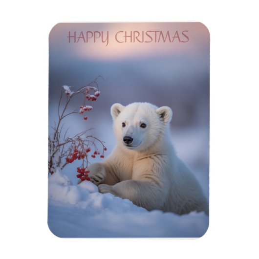Vrolijk kerstBeer Magneet (Verticaal)