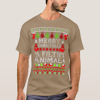 Vrolijk kerstbeestje Filthy Ya Xmas Familie Matchi T-shirt