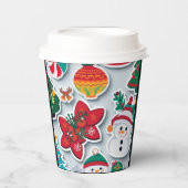 Vrolijk kerstbekertje papieren bekers (Voorkant)