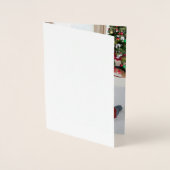 Vrolijk kerstbelettering typografie familiefoto folie kaarten (Voorkant)