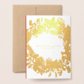 Vrolijk kerstbelettering typografie familiefoto folie kaarten (Met envelop)