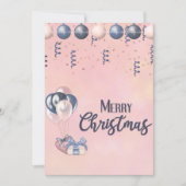 Vrolijk kerstbericht Baubles, cadeautjes en ballon Feestdagenkaart (Voorkant)