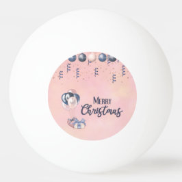 Vrolijk kerstbericht Baubles, cadeautjes en ballon Pingpongbal
