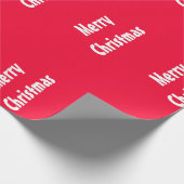 Vrolijk kerstbericht  Elegant Red Sjabloon Cadeaupapier (Hoek)