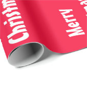 Vrolijk kerstbericht  Elegant Red Sjabloon Cadeaupapier (Rol Hoek)