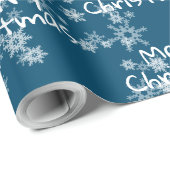 Vrolijk kerstbericht in sneeuwvlokken cadeaupapier (Rol Hoek)