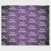 Vrolijk kerstbericht in sneeuwvlokken op rode vlok cadeaupapier (Vlak)