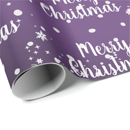 Vrolijk kerstbericht in sneeuwvlokken op rode vlok cadeaupapier (Rol Hoek)