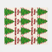 Vrolijk kerstbericht met kerstboom fleece deken (Voorkant (Horizontaal))